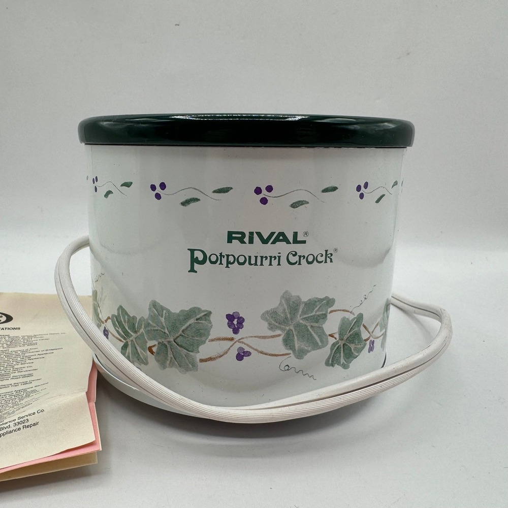 Rival Potpourri Crock Electric Simmering Cooker 3206 Green Ivy‎